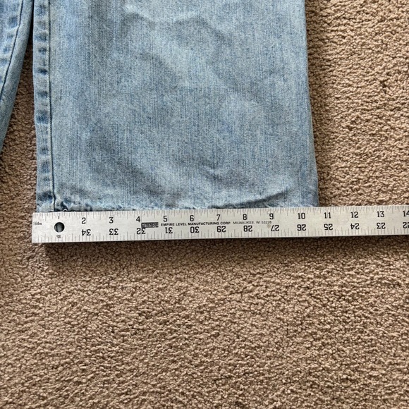 Vintage OZOC Jeans Mens Mens 42x33 Blue Baggy Wide Leg Skater Y2K Embroidered - Picture 8 of 12